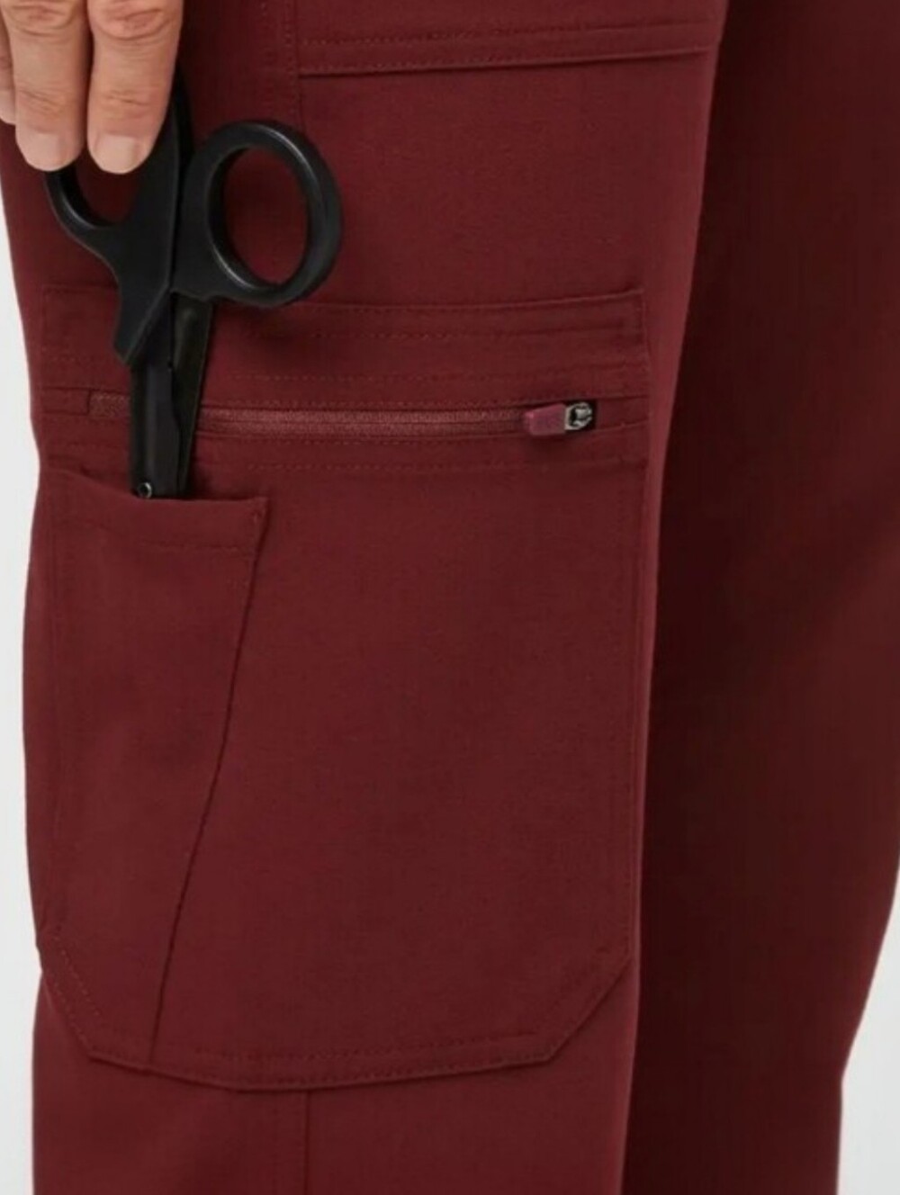 Figs Set Burgundy Mens Leon Scrub Top & Cairo Straught Leg Scrub Pant Size Med - Picture 13 of 16